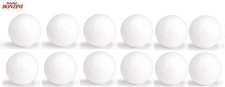 12 balles de baby foot dure plastique blanche balle homologuée BONZINI