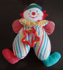 S2 / doudou clown rouge vert jaune COROLLE