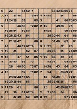 Plaque de 12 cartons de loto