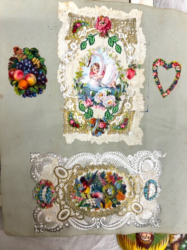 Album 1900 scrapbook ancien - album,
