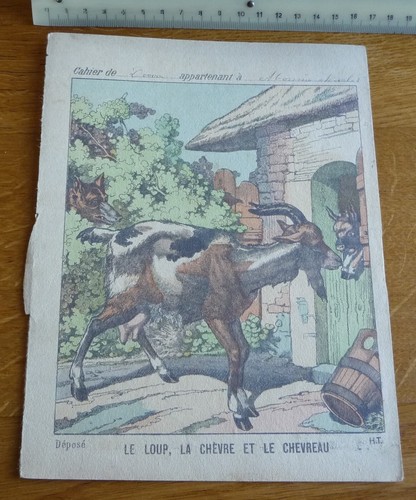 Ancien protège cahier - ancien, protège-cahier