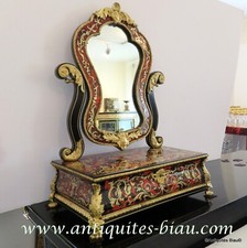 Barber with Mirror in Boulle marquetry Napoleon III period 19th perfect conditio