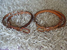LOT DE 2 CEINTURE EN CUIR DE CROCODILE FEMME ANNEES 50'S VINTAGE MADAGASCAR