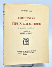 Berthold Mahn : SOUVENIRS DU VIEUX-COLOMBIER. 55 dessins, 1926. Jules Romain