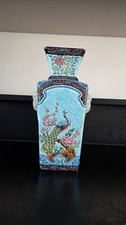 Rare Grand Vase Aux Oiseaux Et