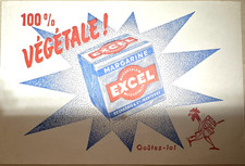 Buvard Margarine Excel . Années 1940/50