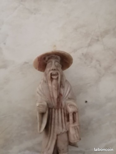 Statuette chinoise jade gris - jade,