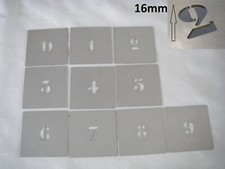 COMPLET chiffres 16mm / POCHOIRS gabarits en aluminium Déco INDUSTRIELLE ATELIER