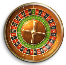 Roulette casino badge 38mm - -,