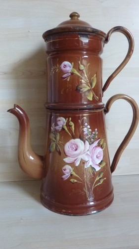 Ancienne cafetière tôle - ancienne,