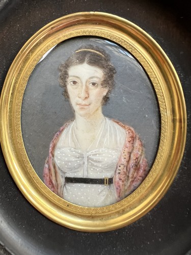 Miniature portrait ancien - portrait,
