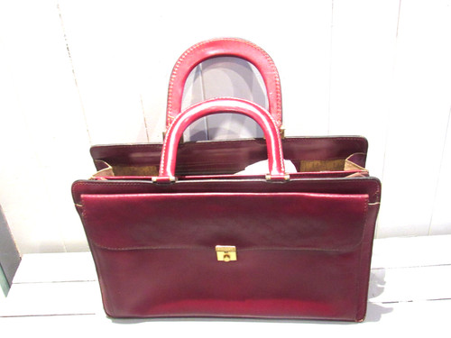 Cartable cuir bordeaux - cartable,