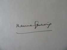 AUTOGRAPHE DE MAURICE GENEVOIX