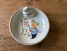 Ancienne Assiette à Bouillie En Porcelaine