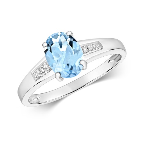 Bague solitaire femme - solitaire, blanc