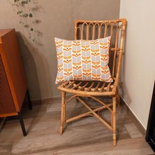 coussin tissu années 70 