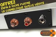 UPGRADE KIT RCA CUIVRE PLAQUE NOIRE "AUDIO ONLY" PLATINE VINYLE PHONO TURNTABLE
