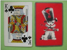 carte à jouer ancienne de collection (USA) : chien