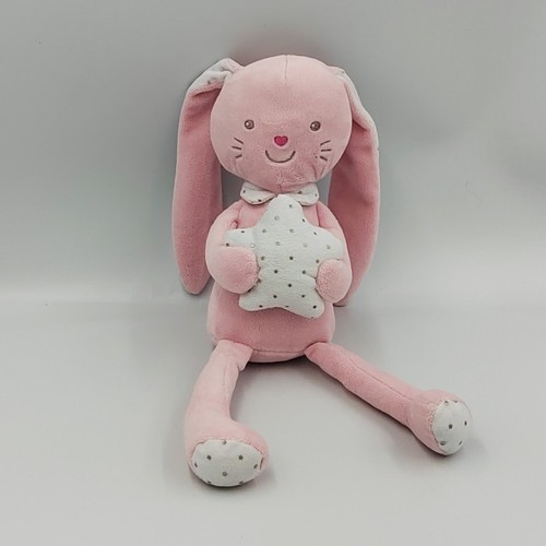 Doudou musical lapin rose