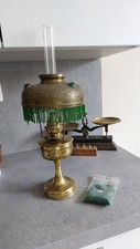 Lampe à Petrole La Parisienne en laiton et sachet petites perles.