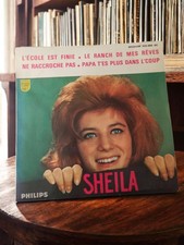 Vintage 45 tours Sheila disque vinyle ancien collection rétro chanson française