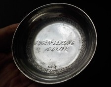 Coupelle en Argent 900 Anglais ? " ISGEN LEASING 10/04/1922 "  - A3