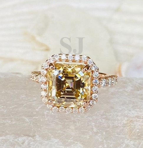 Bague diamant champagne