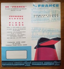 Plan - Paquebot France - Compagnie Transatlantique - Plan Emmenagement