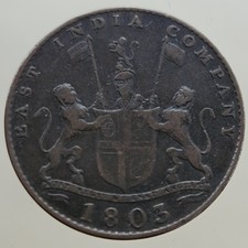 East India Company X 10 Cash 1803 Inde 