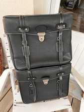 Grande Paire De Sacoches Noires Mobylette Solex Vintage 