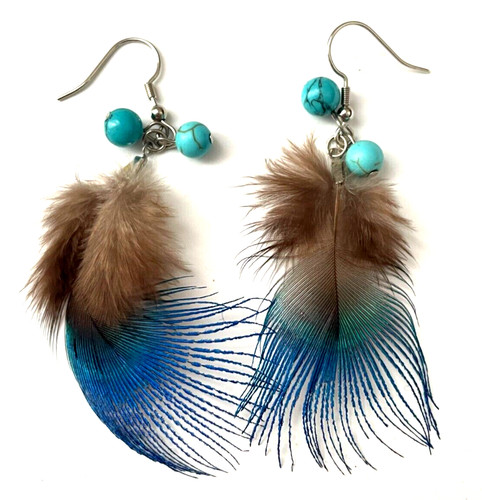 Boucle oreille plume - boucle,