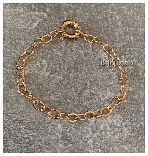 Bracelet maille jaseron ovale