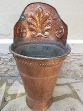 Belle Hotte de vendangeur en cuivre fin XVIII ème siècle hauteur 90 cm