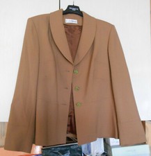 Veste femme Taille 42, marque Fedora, doublee, marron clair, col chale, laine