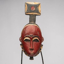 FR1121 MASQUE BAOULE PASSPORT COTE D'IVOIRE AFRIQUE ART TRIBAL AFRICAIN
