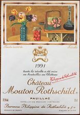 Étiquette  Mouton Rothschild 1991 - 75 cl.