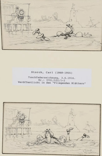 Leçon natation dessin - de, à