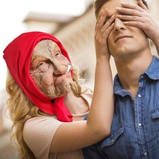 Masque de tête de vieille