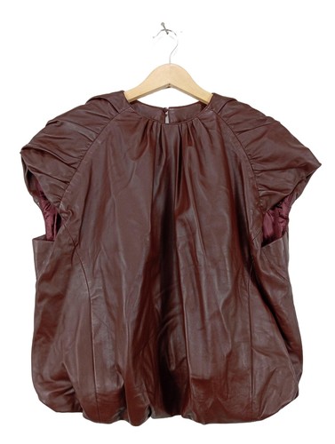 Zara blouse cuir dames - blouse,