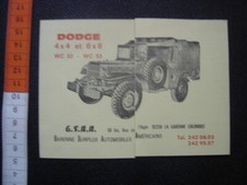 Publicite Tarif Pieces detachees DODGE 4X4 6X6 Surplus Automobile Americain