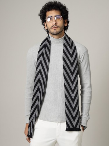 écharpe pashmina noir gris - noir,