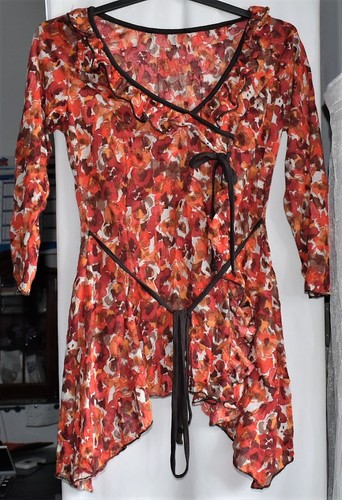 Chemise tissus froissé floral