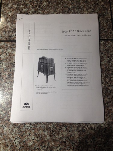 Jotul 118 black bear - black,