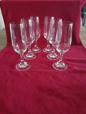 6 Flutes à Champagne En  Beau Cristal De Lorraine  , Poids Une Flûte : 271 Gr .