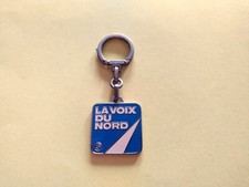 RARE ANCIEN PORTE CLÉS AUGIS FIA LA VOIX DU NORD JOURNAL QUOTIDIEN RÉGIONAL