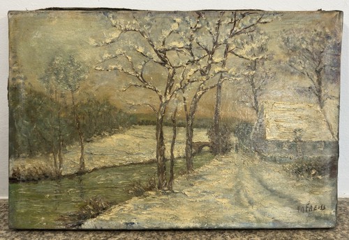 Ancienne huile sur toile