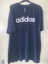 T Shirt Homme Adidas Bleu Marine XL Oversize Logo Classique Streetwear Casual
