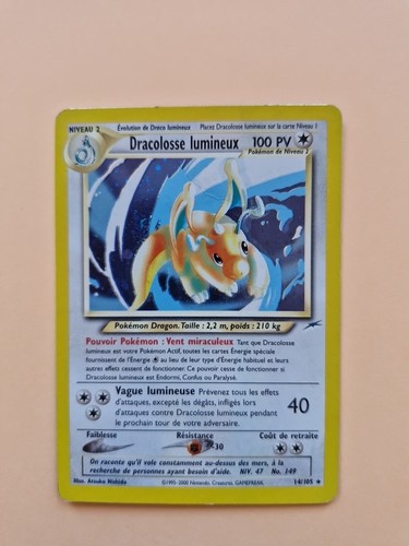 Carte pokemon dracolosse - carte,