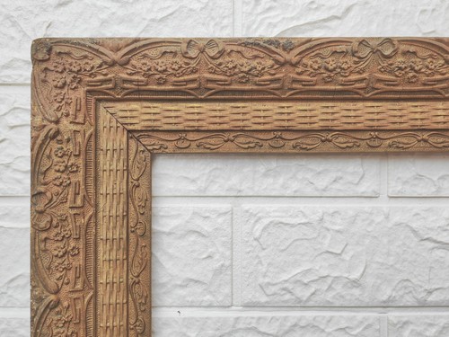 Grand cadre ancien bois - , et