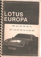 manuel atelier pour lotus europa moteur renault R16